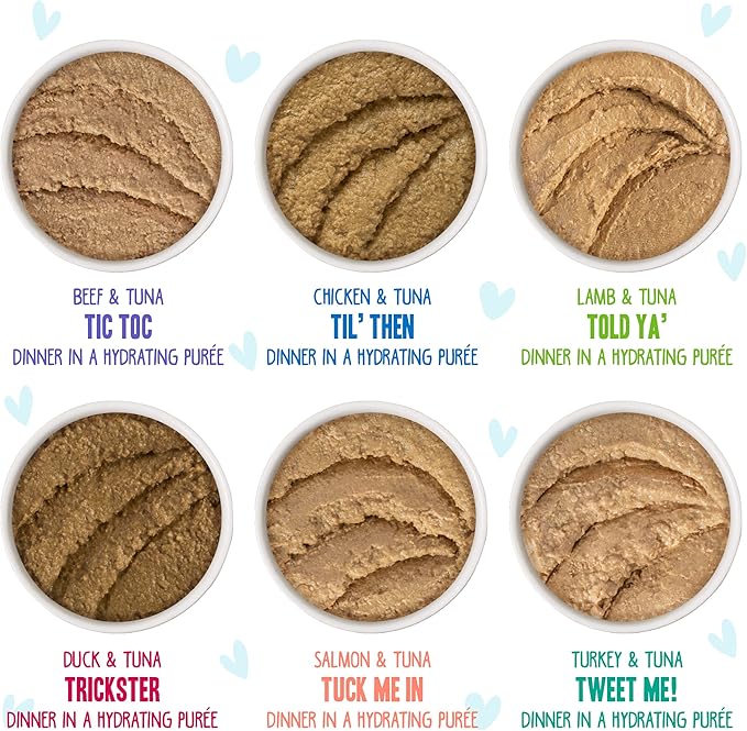 Weruva B.F.F. Play - Best Feline Friend Paté Lovers, Aw Yeah!, Play Paté Buffet Variety Pack, 2.8oz Can (Pack of 18)