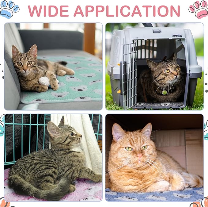 4 Pcs Waterproof Guinea Pig Blankets Washable Small Animal Fleece Bedding Absorbent Guinea Pig Cage Liners Reusable Pet Pee Pad Sleep Mat Pad Cover for Hamster Ferret (Bear Pattern,24 x 16 Inch)