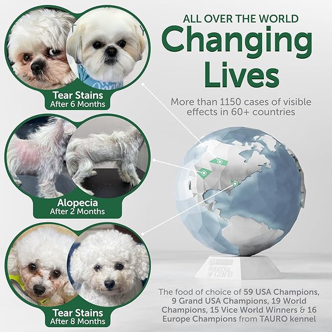 Nature's Protection Superior Care White Dogs Rice Based Dry Dog Food - High Protein, Tear Stain Dog Food for Small & Mini Breeds Light Coated Adult Dogs, Fresh Pet Meal, Lamb and Rice, 22 lb