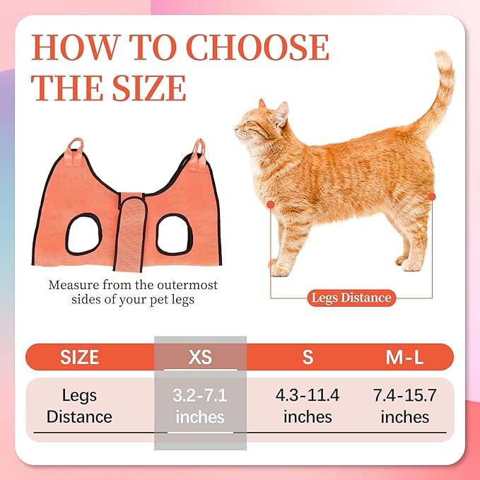 PatiencET Dog Grooming Hammock, Pet Grooming Hammock for Cats & Dogs with Security Strap, Dog Sling for Nail Trimming with Nail Clippers/Trimmer, Nail File, Pet Comb(XS)