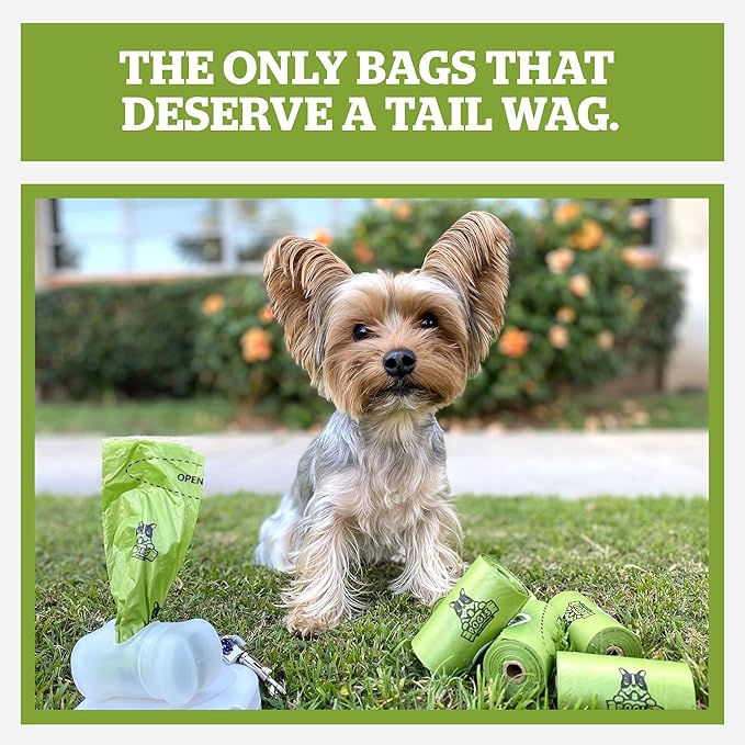Pogi's Compostable Poop Bags – Leak-Proof, Extra-Large, Made with Plants – 9 Rolls (135 Bags)