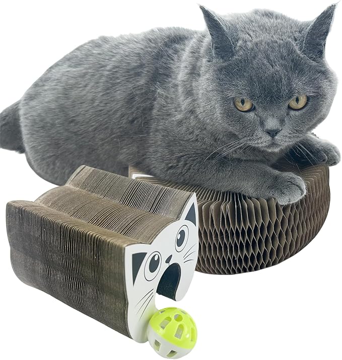 Interactive Scratching Board for Playful Kitties Magic Accordion Cat Scratching Post, Fun Cat Toys for Indoor Cats 1Pack