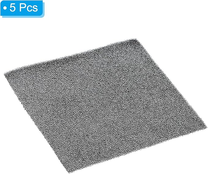 PATIKIL 120mm Filter Foam Sponges, 5 Pack Sponge Sheet Replacement Media Pad for Computer, Ventilator, Fan, Black