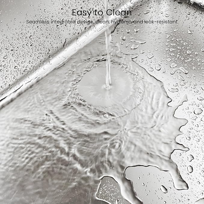 Stainless Steel Cat Litter Box 11.8” High Sides, Large Metal Litter Box with Low Entry for Big Cats, Leak-Proof Pet Toilet Kitty Litter Pan with Wheels for Mobility, Easy to Clean & Non-Stick