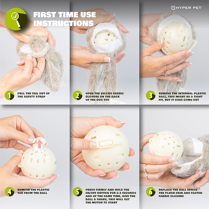 Hyper Pet Doggie Pal Interactive Dog Toys (Dog Toy that Wiggles, Vibrates, and Barks Plush Toys for Boredom and Stimulating Play)