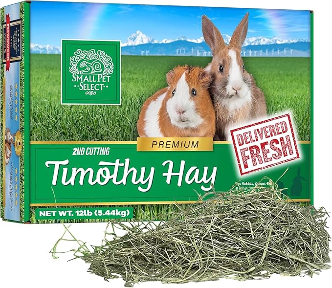 Small Pet Select 2nd Cutting Perfect Blend Timothy Hay Pet Food for Rabbits, Guinea Pigs, Chinchillas and Other Small Animals, Premium Natural Hay Grown in The US, 10 LB