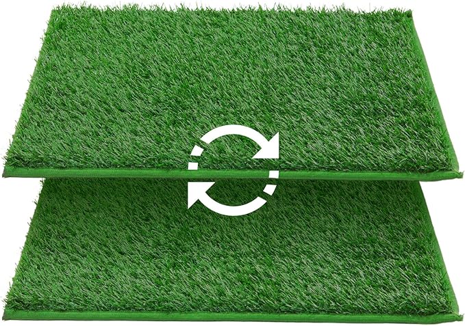 LOOBANI Dog Grass Pee Pads, Artificial Dog Grass Pads for Potty Tray, Fake Grass for Dogs to Pee On, Outdoor Indoor Pee Grass for Dog Potty(18.1*23.1 inch)