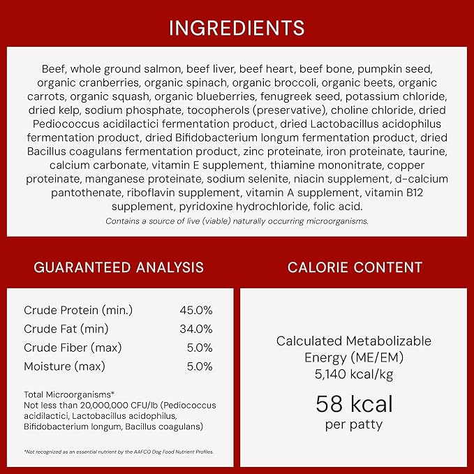 Stella & Chewy's Freeze-Dried Raw Dinner Patties - Surf 'N Turf Salmon & Beef Recipe - High Protein Grain-Free Puppy & Dog Food - Perfect For Picky Eaters - 14 oz