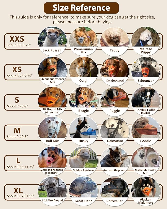 Crazy Felix Nylon Dog Muzzle for Small Medium Large Dogs Dachshund Beagle Poodle Labrador, Air Mesh Breathable and Drinkable Pet Mouth Guard for Anti-Biting Chewing Scavenging (Black,XS)