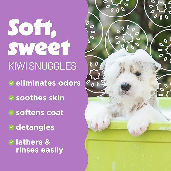 TropiClean Dog Conditioner, Professional Detangling & Moisturizing Conditioner, Puppy Safe, Made in the USA, Kiwi & Cocoa Butter Scent, 2.5 Gallon