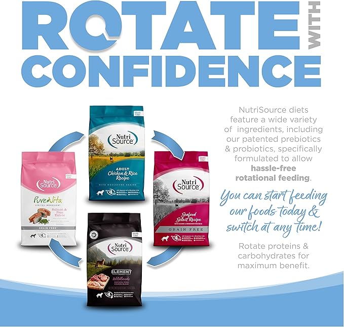 NutriSource Dog Food, Made with Trout and Rice, Large Breed, with Wholesome Grains, 30LB, Dry Dog Food