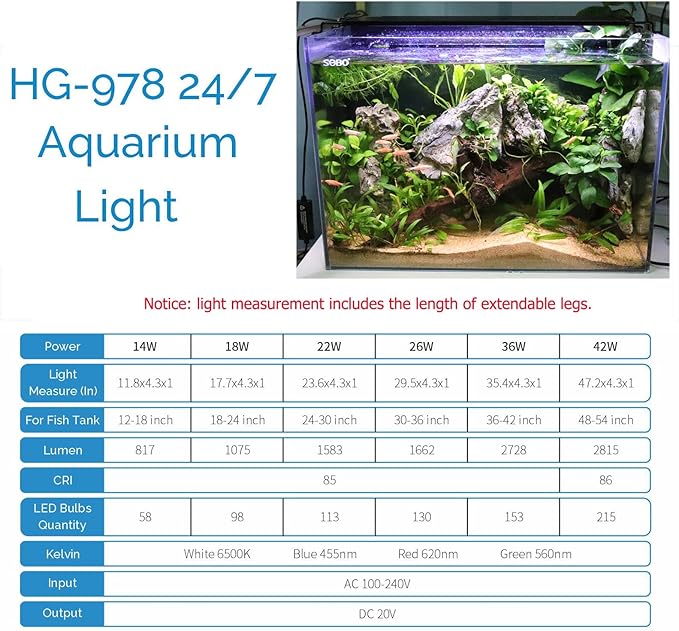 hygger Advanced LED Aquarium Light with Timer, 24/7 Lighting Cycle & DIY Mode, Full Spectrum Fish Tank Light for 12-17 in Freshwater Planted Tank