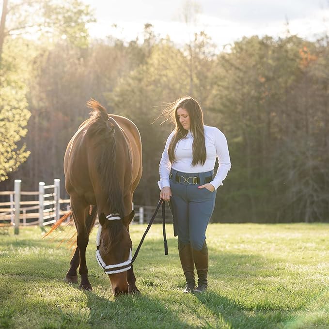 Equinavia Valkyrie Soft Ultra Fleece Padded Adjustable Breakaway Horse Halter - Brown/Ivory White - Warmblood