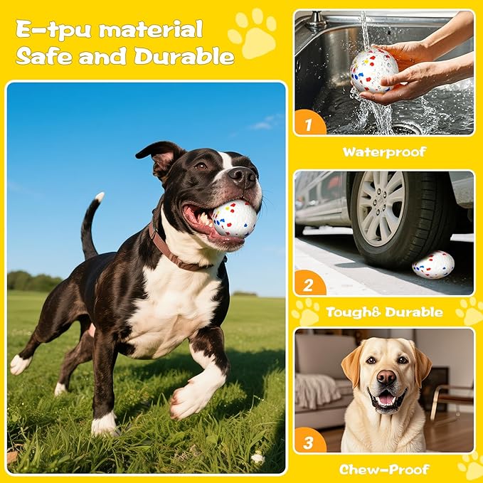 Dog Ball, 2.5 inch Dog Toy for Aggressive Chewers,ETPU Material Durable Ball for Launcher,Indestructible Bouncy Floating Balls for Dogs