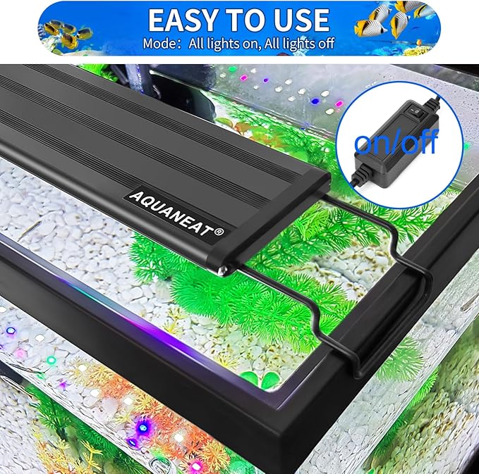 AQUANEAT LED Aquarium Light Full Spectrum for 36 Inch to 44 Inch Fish Tank Light Fresh Water