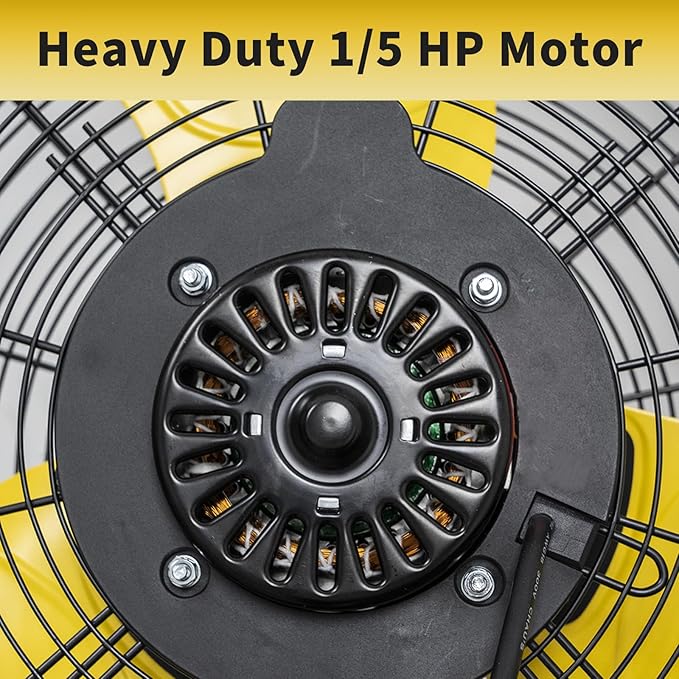 HiCFM 20" Remote Control Wall Mount Fan, 5100 CFM High Velocity 3-Speed Oscillating Wall Fans with Timer for Industrial, Commercial, Warehouse, Garage, Gazebo and Patios - UL Listed