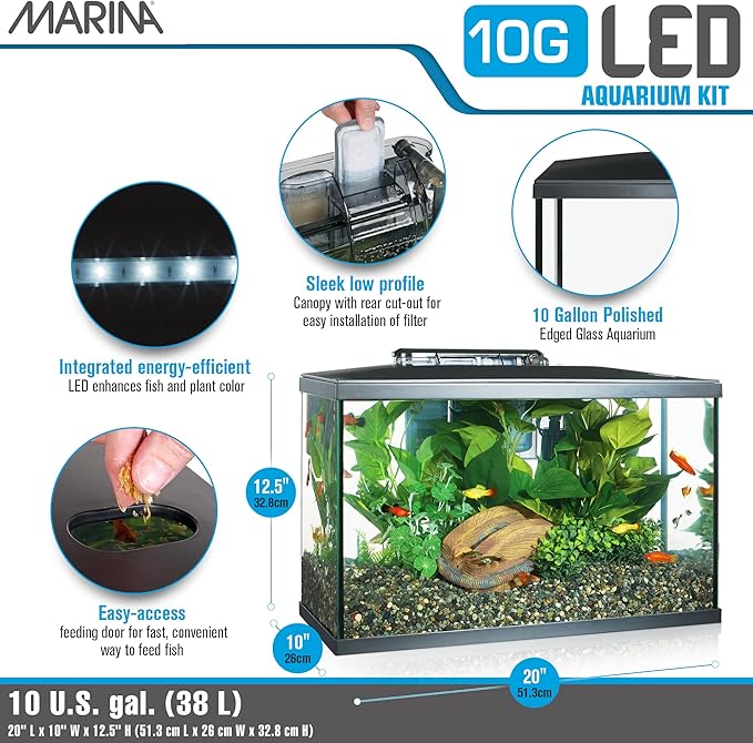 Marina LED Aquarium Kit, 10 gallon