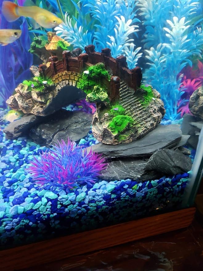 Voulosimi Natural Slate Rocks PH Neutral Stone Perfect Rocks for Aquariums, Landscaping Model,Tank Decoration,Amphibian Enclosures (10 LB, 1-3 inch)