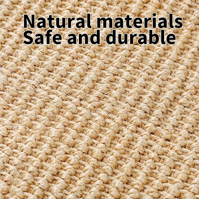 PODOO Bunny Scratch Pads, Sisal Rabbit Scratching Pad, Natural Rabbit Resting Mats for Cages, Forage Grass Mat Indoor Essentials Accessories for Guinea Pig Cat (4Pcs, 23.6 x 15.7 inches)