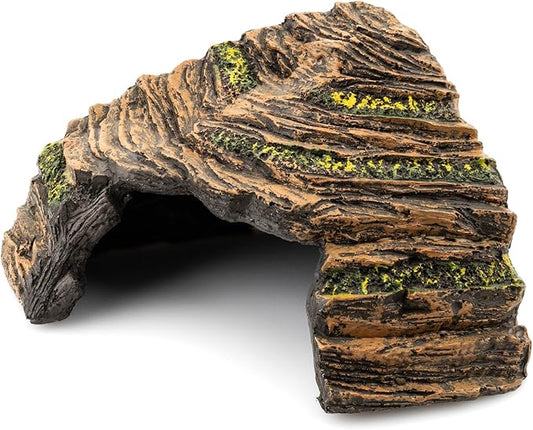 Reptile Hide Cave - Naturalistic Terrarium Décor for Reptiles and Amphibians, Safe & Comfortable Hideout
