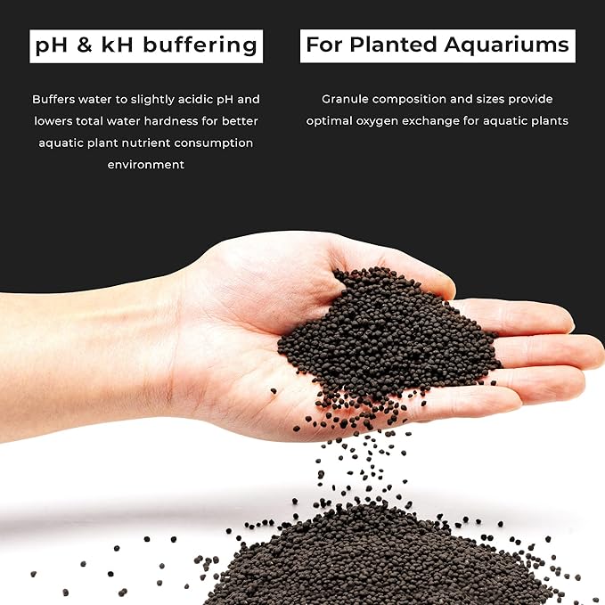 Ultum Nature Systems Controsoil - Freshwater Aqua Soil Substrate for Fish, Shrimp, Live Plant Propagation and Aquascaping - 6.8pH Low Ammonia, Volcanic Ash - Black, Extra Fine (1 Liter | 2LB)