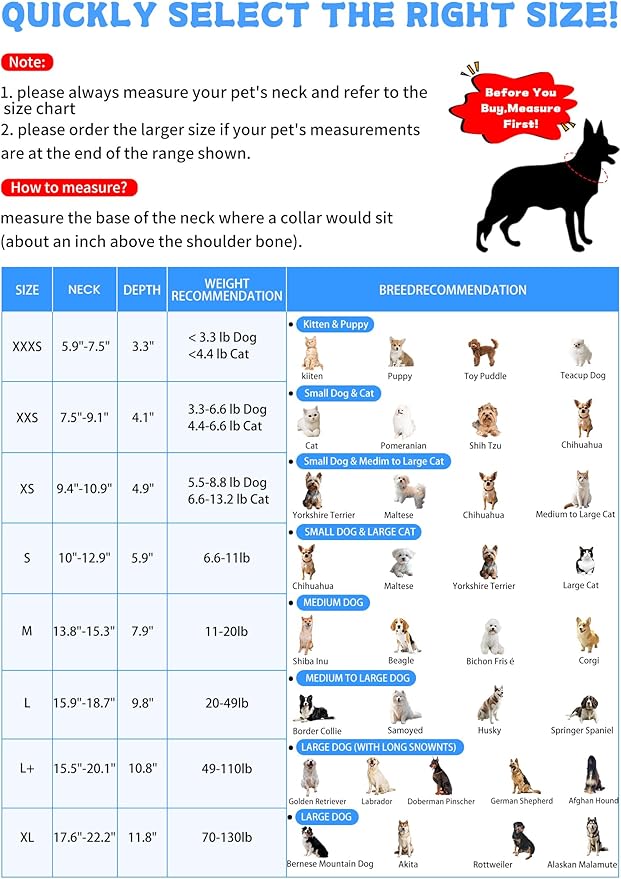 Inspack XS Soft Dog Cone Collar Alternative, E Cones for Small Dogs/Cats to Stop Licking After Surgery, Neuter Recovery Ecollars of Shame Alternatives, Comfortable Paws Comfy Elizabethan Collars