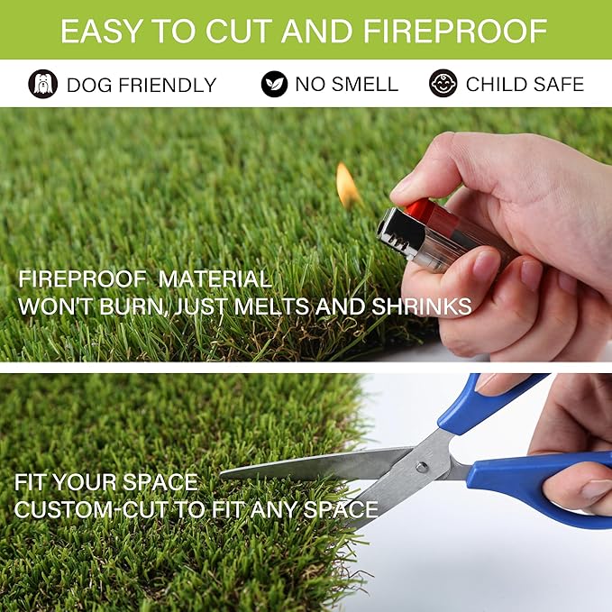 Dog Grass Pads 5 x 8 FT Artificial Grass Pee Pads for Dogs Potty Fake Grass Rug Turf Mat for Dogs Training Indoor Outdoor Garden Lawn Artificial Grass Rug