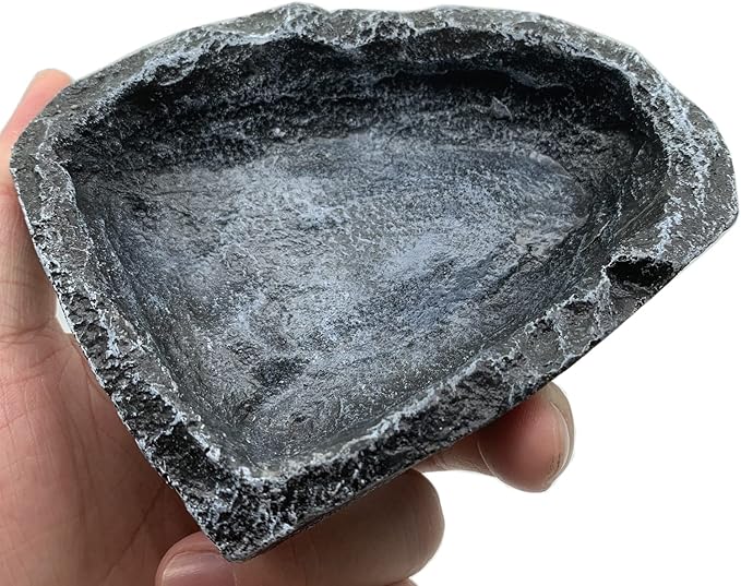 Reptile Water Dish Food Bowl, 2 Pack Reptile Feeding Dish Corner Bowl Terrarium Bowls for Bearded Dragon Lizard Frog Gecko Tortoise Hermit Crab