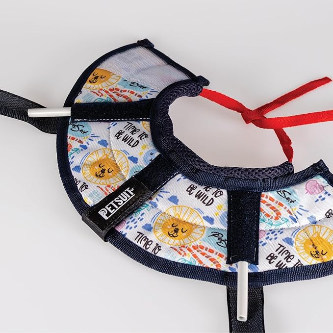 Cat Cone Collar – Colorful Cat Pattern - Lightweight Recovery Cone for Cats, Anti-Lick & Anti-Scratch, Vet Recommended, Elizabethan Collar (Colorful, XXS Long [Neck Girth: 7.5"-10.3"])