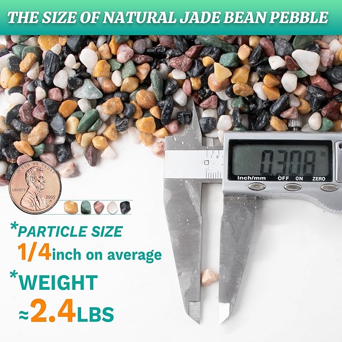 AVALUTION Aquarium Gravel for Plants -2.4lb Fish Tank Gravel for Succulent Cactus & Bonsai, 1/4Inch Decorative River Rocks Pebbles for Gardening, Flower Pots, Landscaping, Terrarium