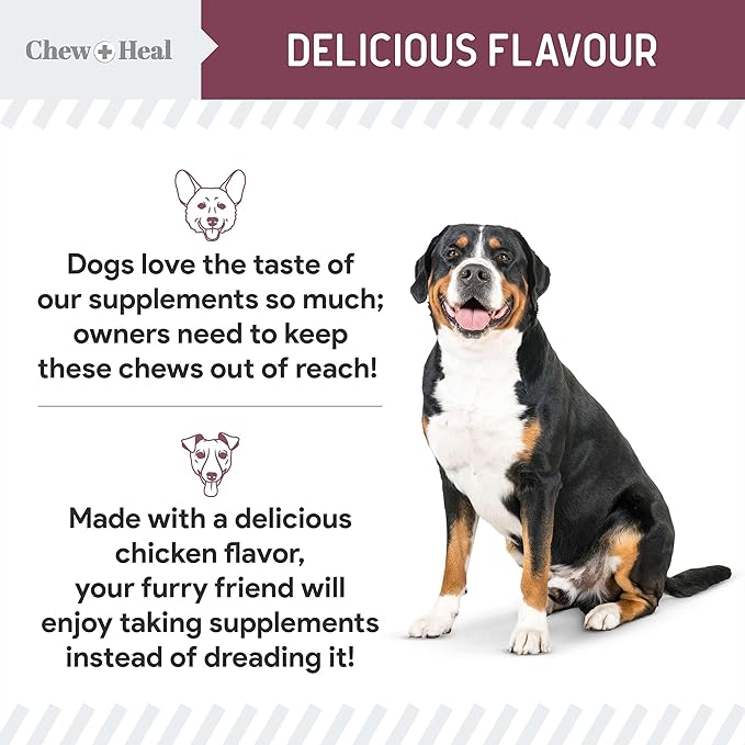 12-in-1 Multivitamin for Senior Dogs - 120 Senior Dog Vitamin and Supplement Soft Chews for Hip and Joint - Advanced Formula with Glucosamine, Omega 3,6,9, Vitamins, Probiotics - Made in The USA