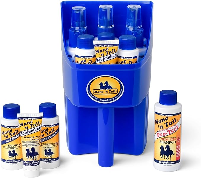 Mane 'n Tail Equine Sampler Set – 9 Travel-Size Products Including Original & Ultimate Gloss Shampoo, Conditioner, Detangler & More