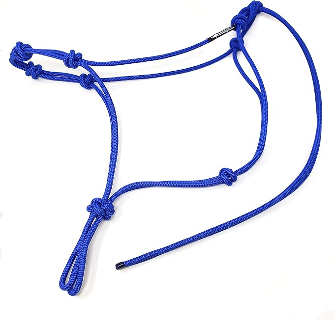 Horse Rope Training Halter - 4 Knot 1/4" Stiff Halter Cord - Used by Famous Trainers Multiple Sizes Multiple Colors