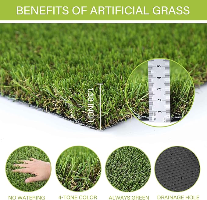 Dog Grass Pads 6.5 x 10 FT Artificial Grass Pee Pads for Dogs Potty Fake Grass Rug Turf Mat for Dogs Training Indoor Outdoor Garden Lawn Artificial Grass Rug
