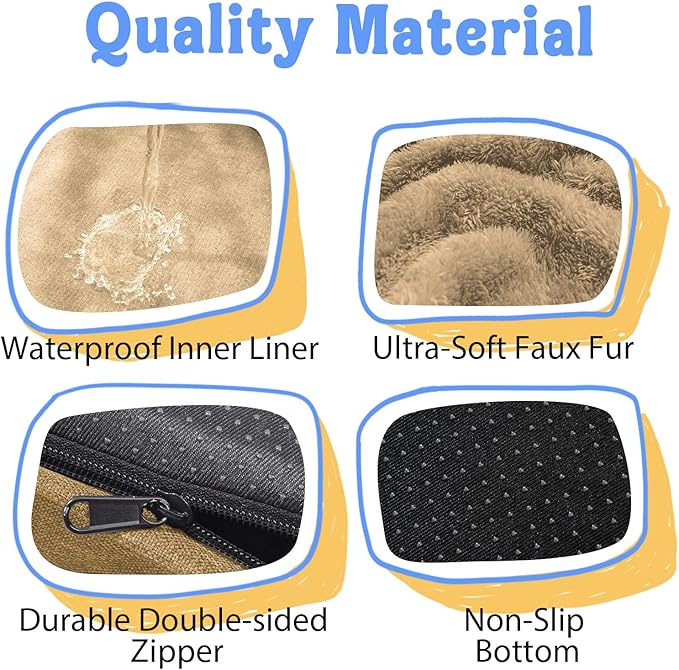 Washable Orthopedic Large Dog Bed - Big Dog Beds with Removable Waterproof Cover and Non-Slip Bottom XL Large Pet Bed with Bolster Extra Large Dogs Bed