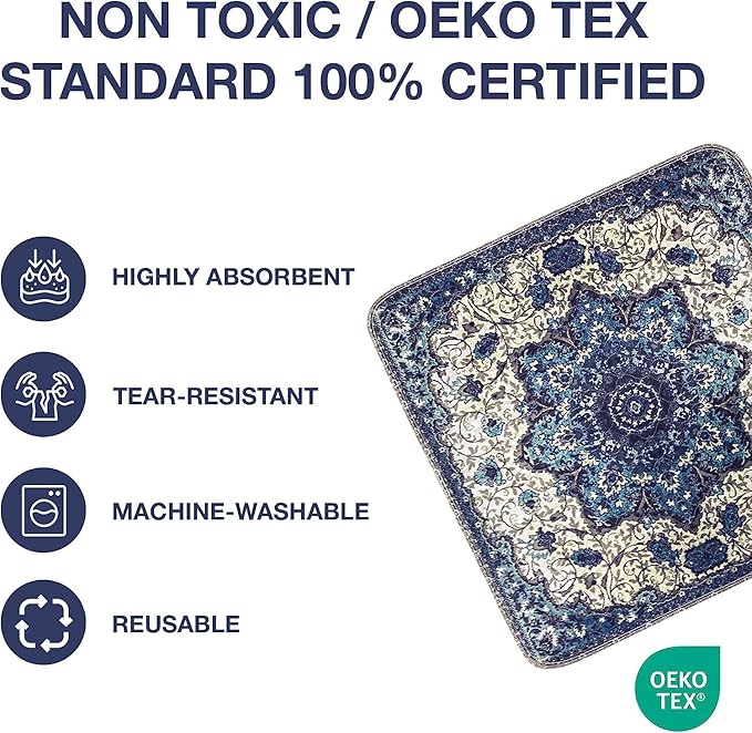 Washable Pee Pads for Dogs - Super Absorbent Reusable Puppy Training Pads - 100% Waterproof, Leak-Proof & Non-Slip Whelping Pads for Pet Housebreaking