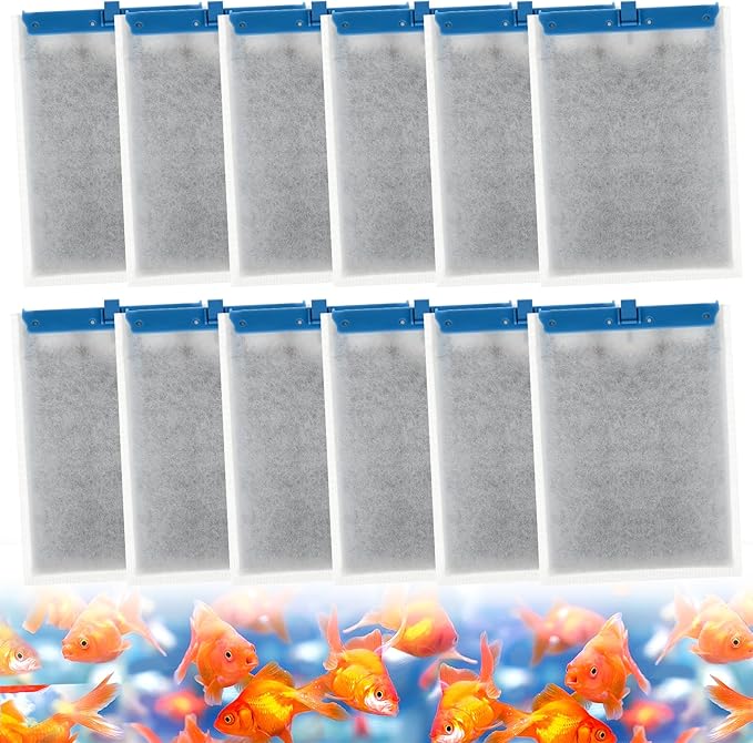 MEWTOGO 12Pcs Large Filter Cartridges for Tetra Whisper Bio-Bag L, Aquarium Replacement Filter with Ultra-Activated Carbon for Tetra Whisper IQ20,30,45,60, PF20,30,40,60, 20i,40i ReptoFilter