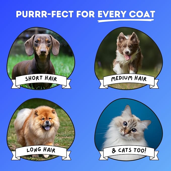 DakPets Stainless Steel Deshedding and Dematting Tool | Professional Pet Grooming Fur Brush for Cats and Dogs Hair Removal