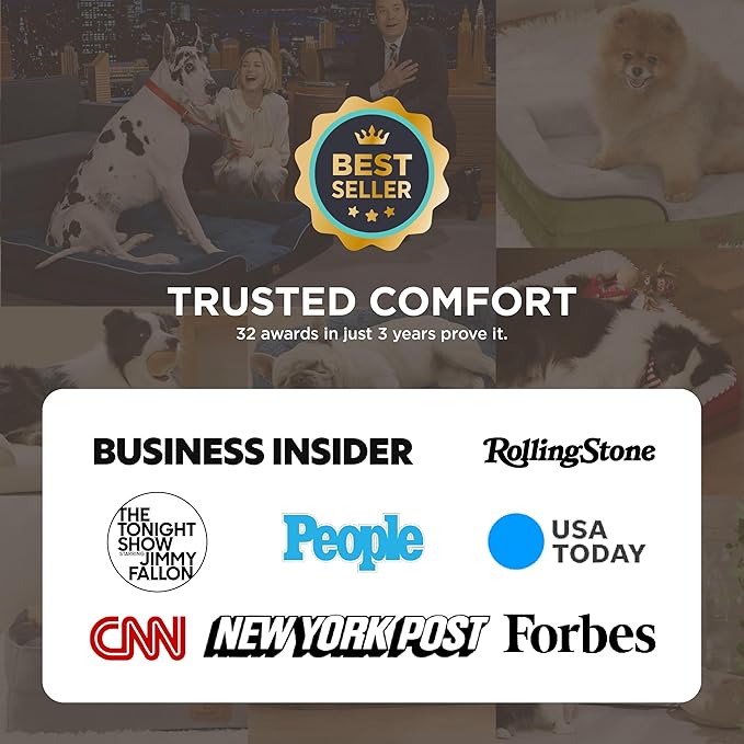 Bedsure XL Plus Orthopedic Dog Bed for Extra Large Dogs - Washable XLarge Dog Cat Bed Waterproof, Comfort Dogs Couch Sofa with Washable Removable Cover, Pet Bed with Nonskid Bottom, Brown, 48"