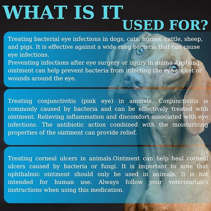 polak Pet Eye Cream Health for Dogs, Cats, Cattle, Sheep, Horse, Bird 1/8 oz /3.5gr, 1 Tube