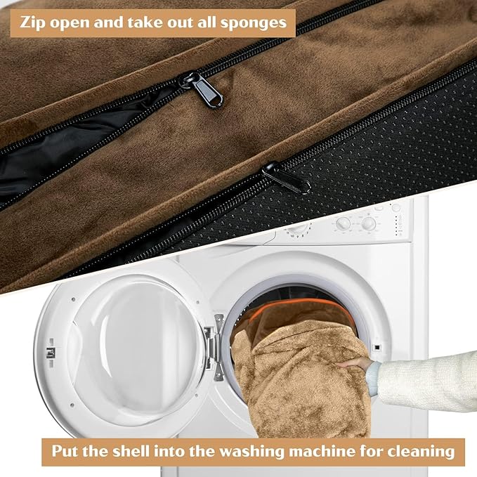 Comfort Expression Large Dog Beds Waterproof Orthopedic Foam Dog Sofa Beds Comfy Pet Bed with Washable Removable Cover & Non-Slip Bottom(Large,Brown)