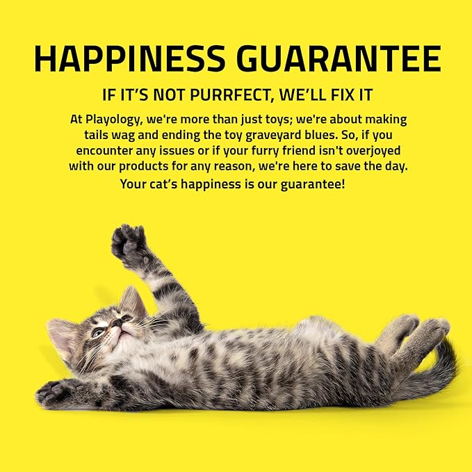 Playology Cat Toy Suction Cup Spring Bird | Interactive Toy with Lifelike Feather Bird | Secure Suction Cup with Unpredictable Movement | Perfect for Active Indoor Cats