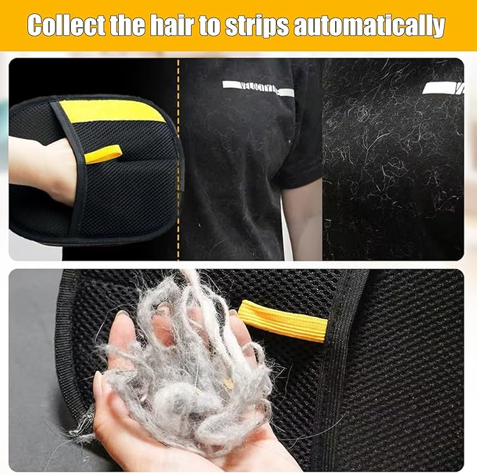 Pet Hair Removal Glove-2 Pack Reusable Electrostatic Pet Hair Remover Glove, Pet Hair Removal Tool for Cats & Dogs - Suitable for Couch, Clothing, Carpet, Furniture, Car Seats
