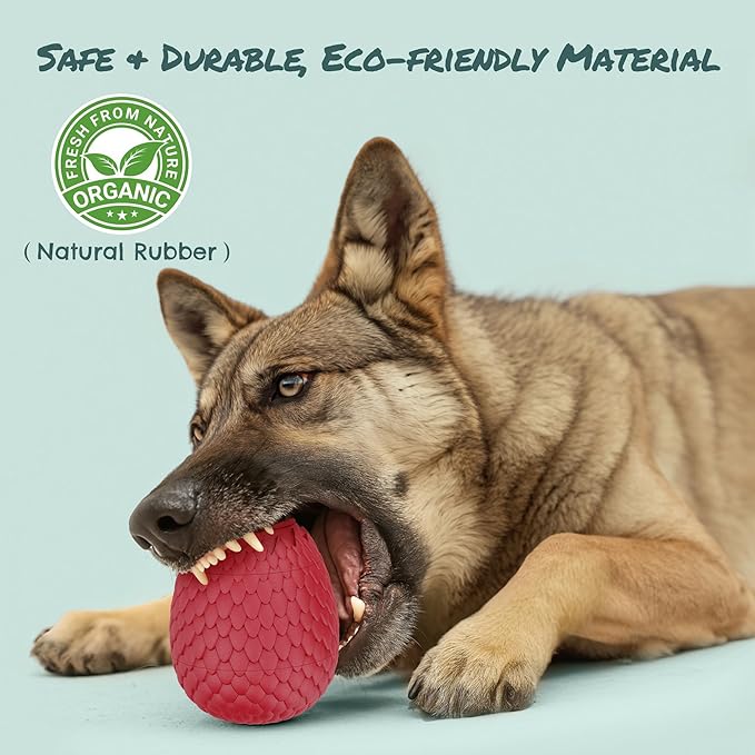 Enrichment Frozen Treat Toy for Dogs - 2-in-1 Dog Licking Toy & Dispensing Dog Puzzle Toy, Fillable Rubber Interactive Toy, Keeps Them Busy, Reduces Anxiety, Safe & Easy to Clean Red