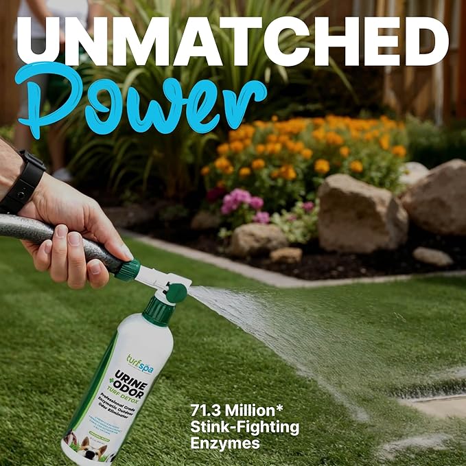 Urine & Odor Turf Detox: Mango 32 oz Sprayer & Gallon Refill Professional Enzyme Cleaner & Odor Eliminator for Artificial Grass, Turf, Concrete, Patios, Enzymatic Cleaner for Dogs & Cats