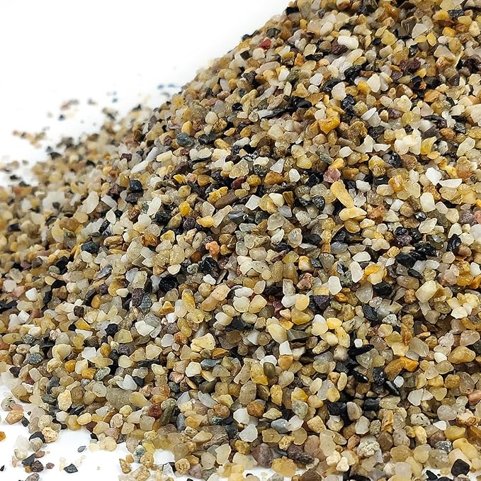 20lbs Fish Tank Sand, 1/16 inch Small Aquarium Gravel. Decorative Pea Gravel River Rocks for Air Plants, Vase Fillers, Landscaping and Succulent Soil Cover