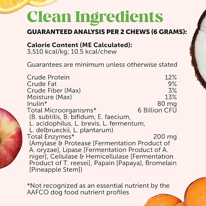 Probiotics for Dogs for Occasional Diarrhea & Bowel Support, Digestive Enzymes with Prebiotics for Gut Health for Dogs, Immunity Health & Itch Relief (Pumpkin 90 ct)