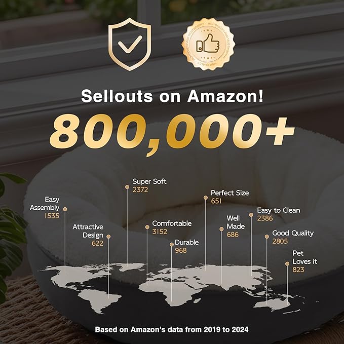 Love's cabin Round Donut Cat and Dog Cushion Bed, 25in Pet Bed for Small or Medium Dogs, Anti-Slip & Water-Resistant Bottom, Soft Durable Fabric Pet Beds, Washable Calming Cat & Dog Bed Olive Green