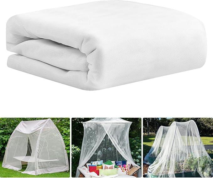 78x10Ft Mosquito Netting Garden Mesh Netting, Bug Insect Mosquito Fly Bird Net, Animals Barrier Protection Net, White 3x24m
