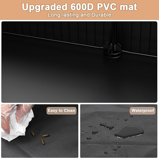 Tresbro Guinea Pig Cage with Waterproof PVC Bottom Liner & One-Hand Release Hook, Triple Fixing C&C Cage for Guinea Pigs, Bunny, Rabbit, Hedgehog, Small Animal Indoor Playpen 48''L x 24''W x 16''H